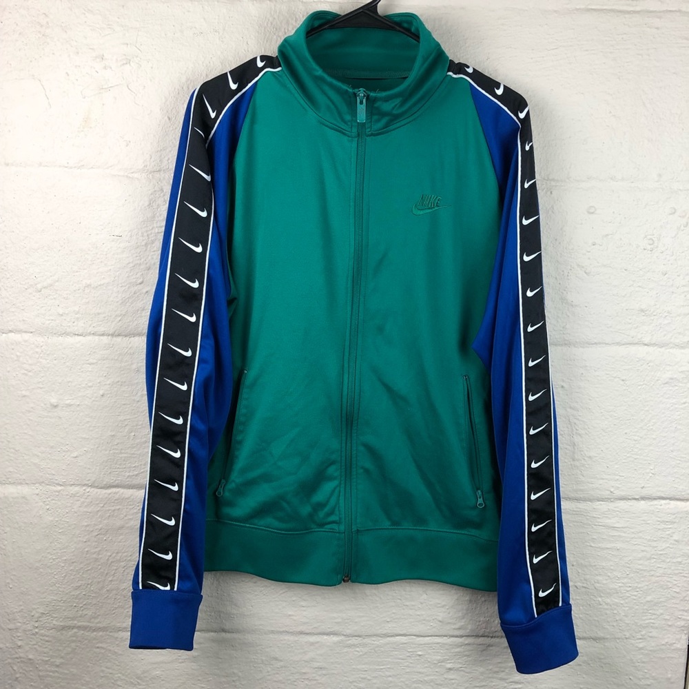 Vintage Nike zip up size medium green blue
